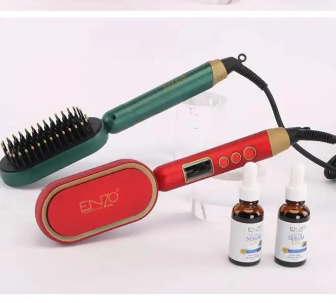 المشط الحراري انزو + هدية 2 سيروم جوز الهند enzo 4103